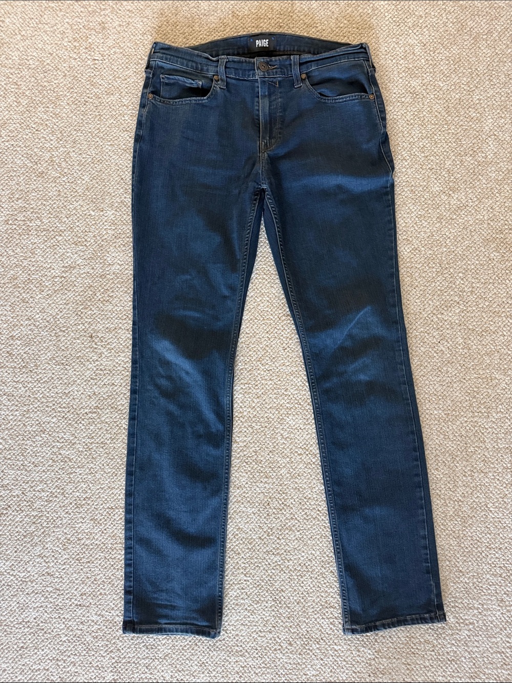 PAIGE Men’s Indigo Slim Straight “Federal” Jeans